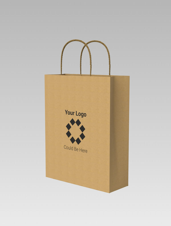 Branded Paper Bag with Twisted Handle - Large (28cm x 14cm 30cm) - 70 GSM