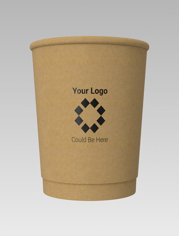 Branded Double Wall Hot Coffee Cups with Custom Logo